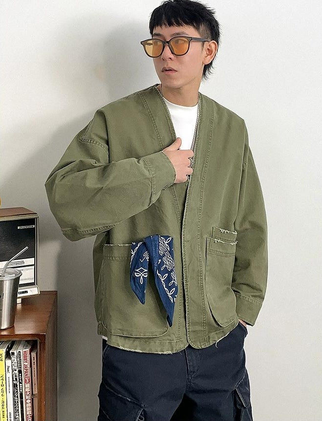 カジュアルデニムローブジャケット