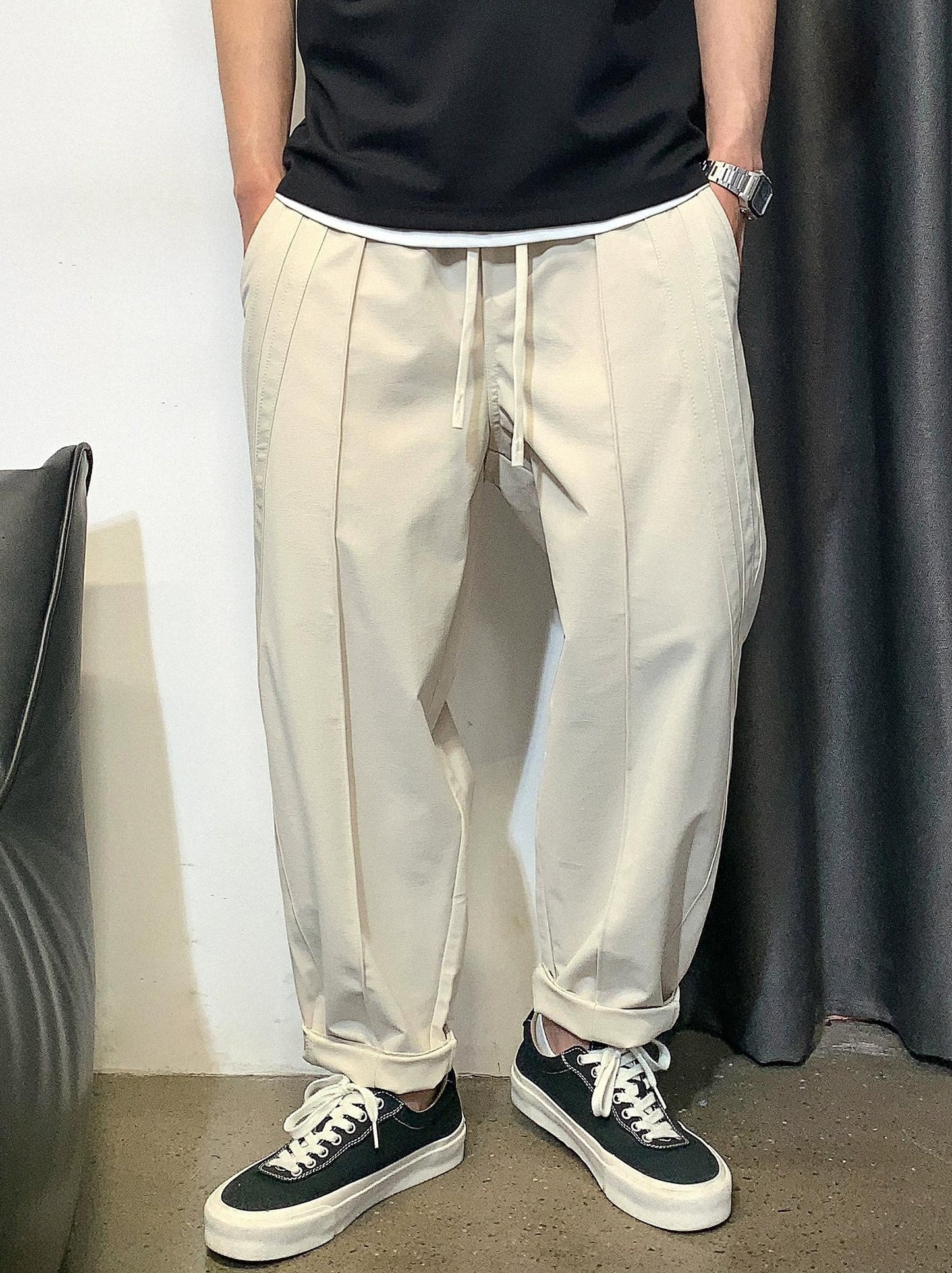 Striped Splicing Casual Pants