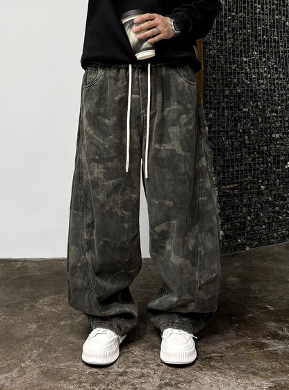 Retro Camouflage Fleece Pants