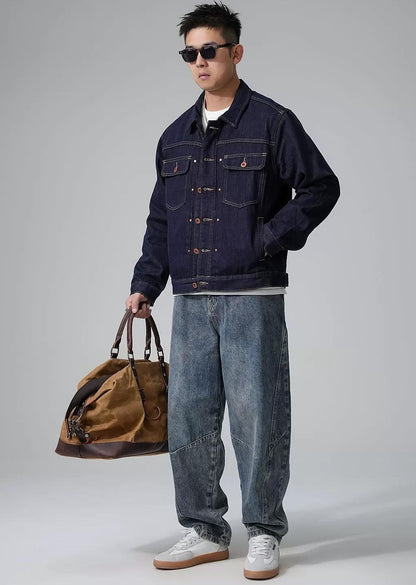 レトロカジュアルデニムジャケット