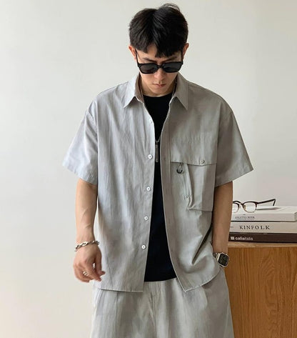 Gray Quick-Dry Casual Shirt