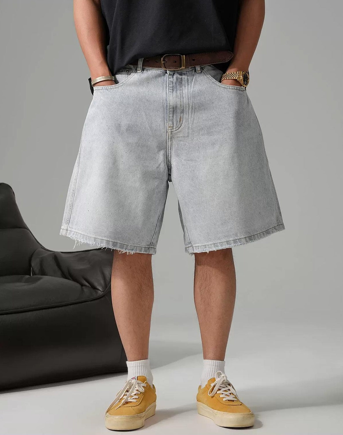 レトロダイヤモンドデニムショートパンツ