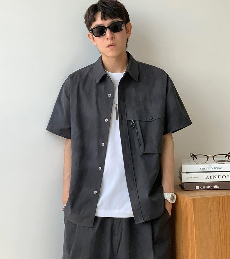 Gray Quick-Dry Casual Shirt