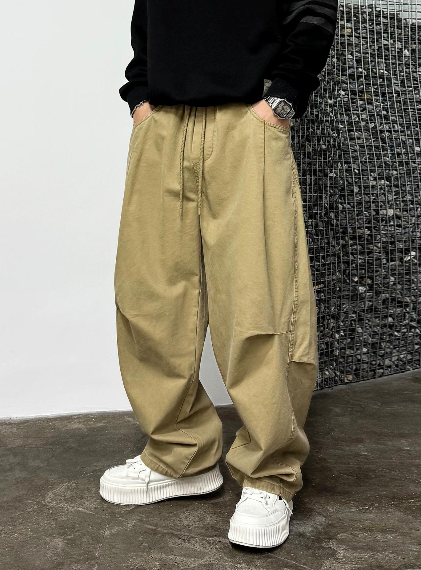 コージープリーツハーレムパンツ