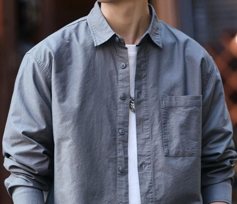 ブルーレトロワークウェアシャツ