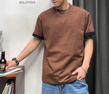ソリッドカラー刺繍Ｔシャツ