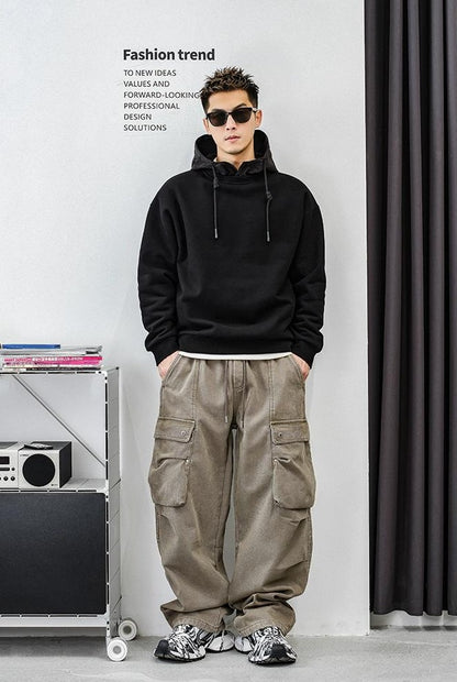 Fleece Liner Black Hoodie