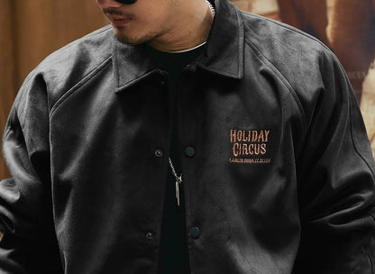 レトロスエードベースボールジャケット