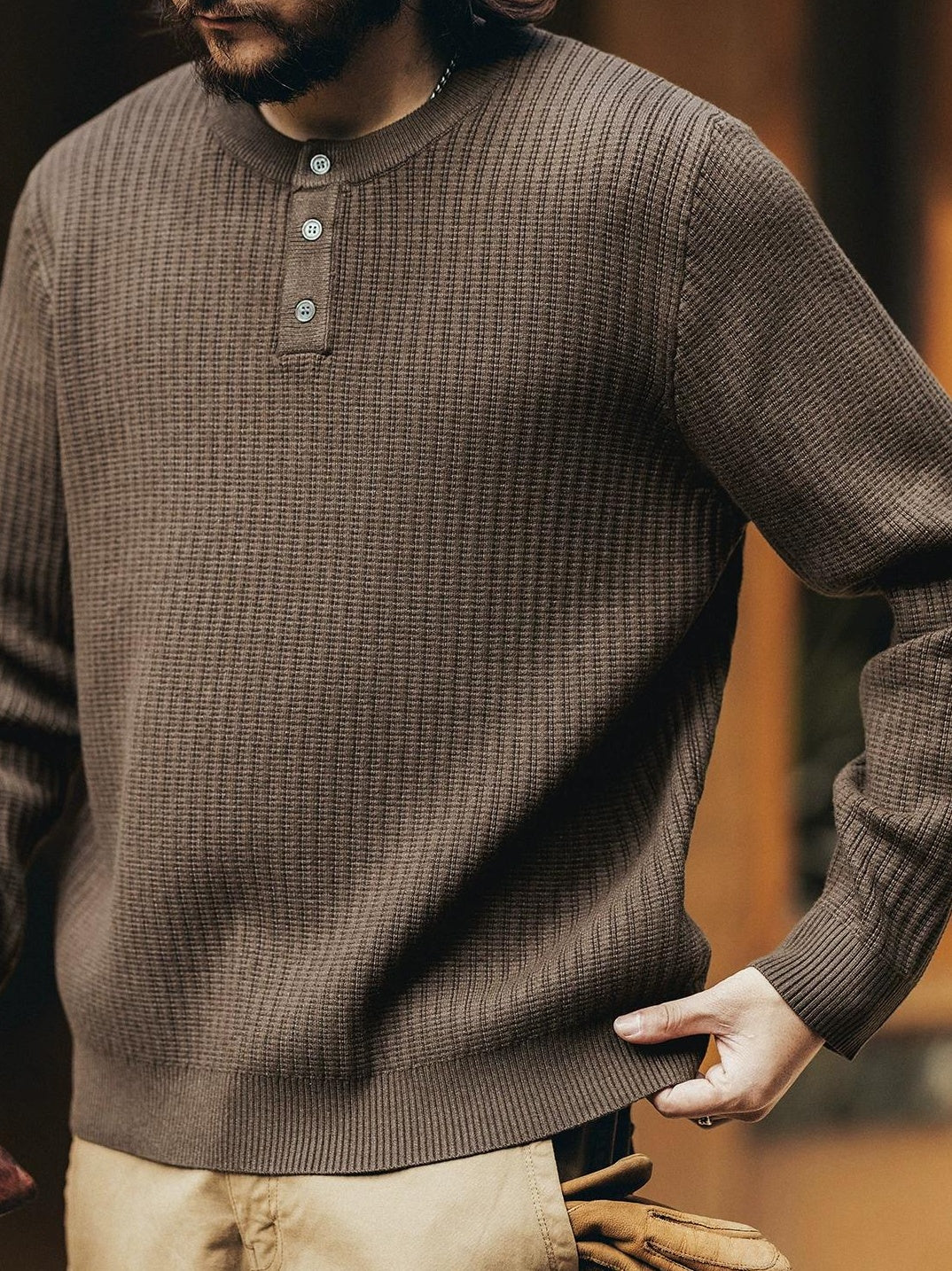 レトロストライプニットセーター