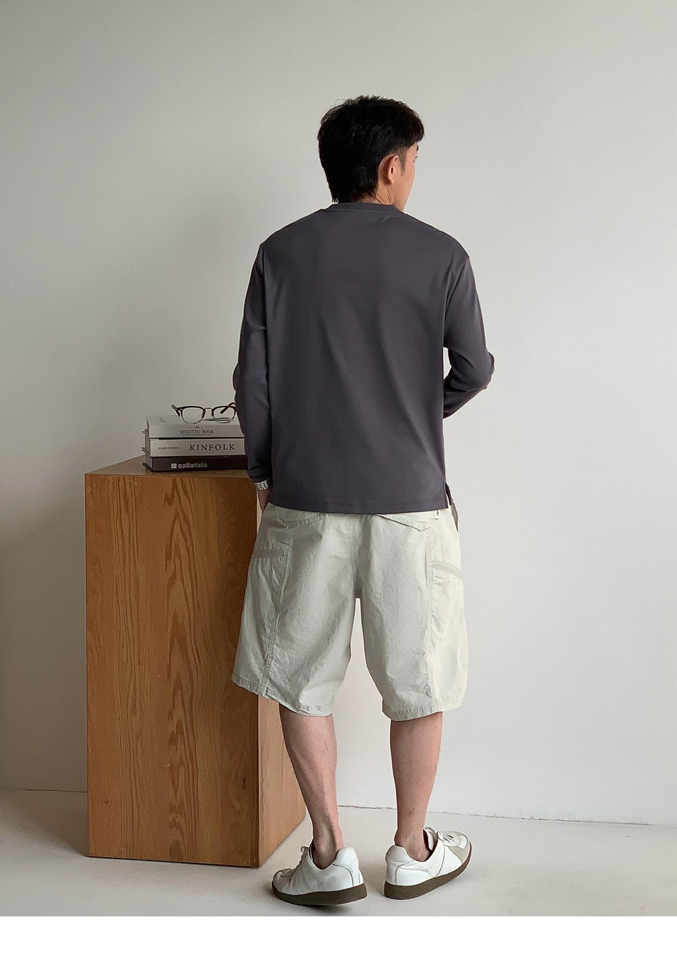 通気性綿ロングスリーブTシャツ