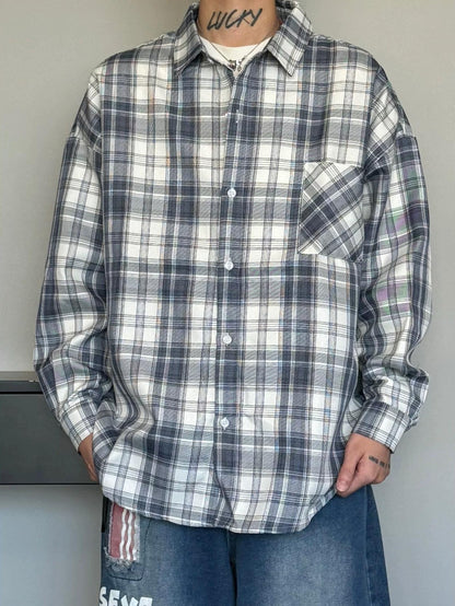 レトロチェックシャツジャケット