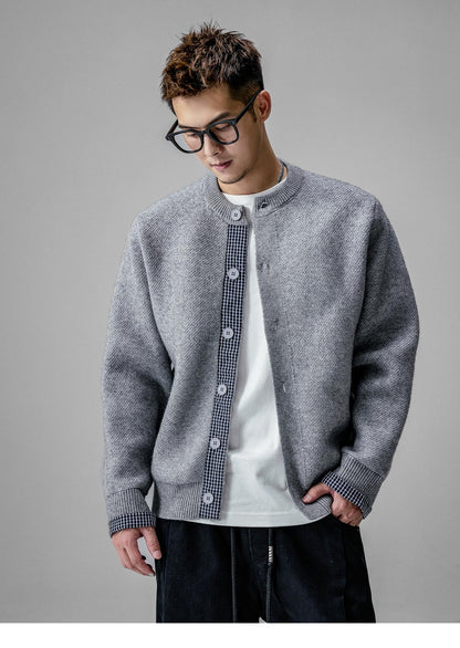 Patchwork Button Cardigan