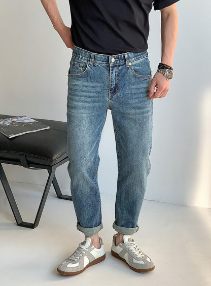 Lang Blue Washed Jeans