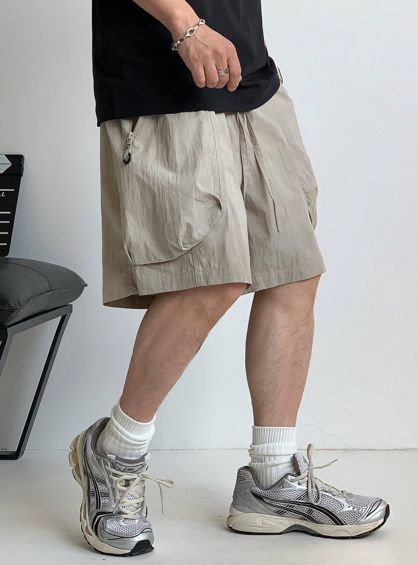 Men's Casual Zipper Shorts