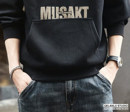 ブルーレトロハーフジップセーター