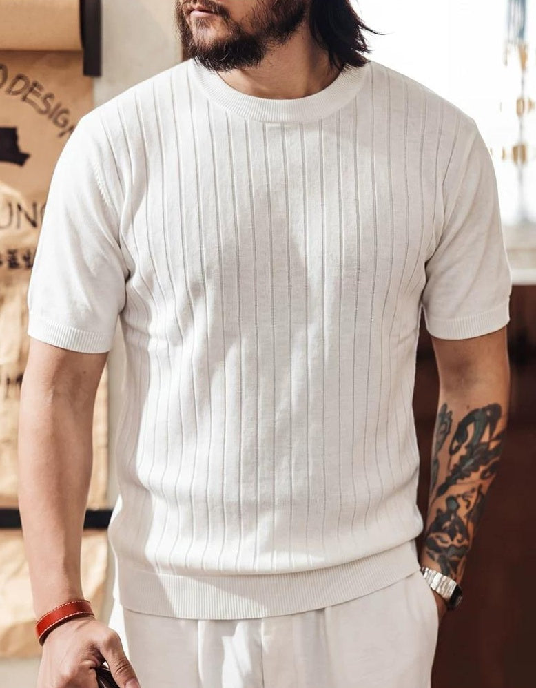ヴィンテージ ストライプ ニットＴシャツ