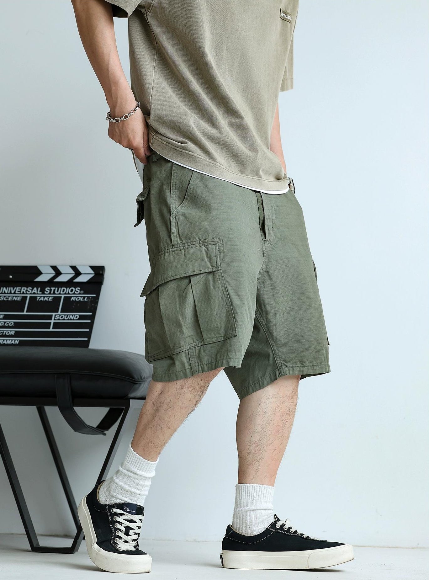 Multi-Pocket Casual Shorts