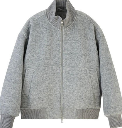 ツイードジップアップジャケット