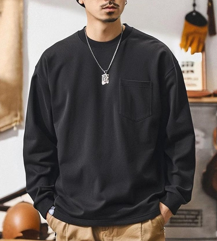 レトロラグランロングスリーブTシャツ