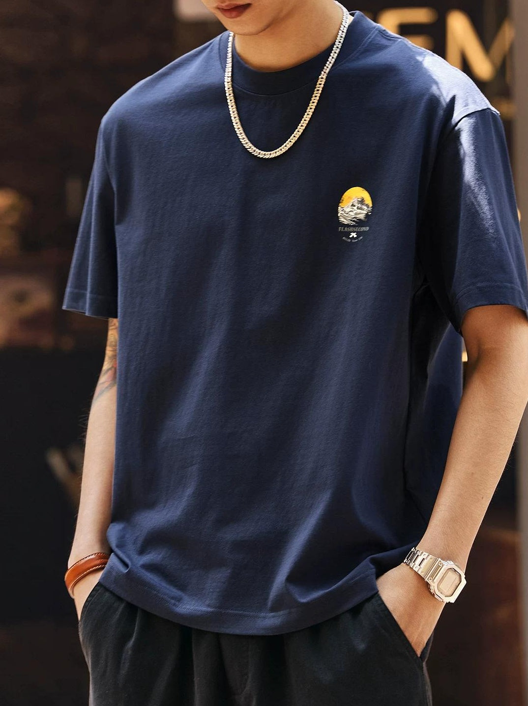 レトロプリントルーズTシャツ