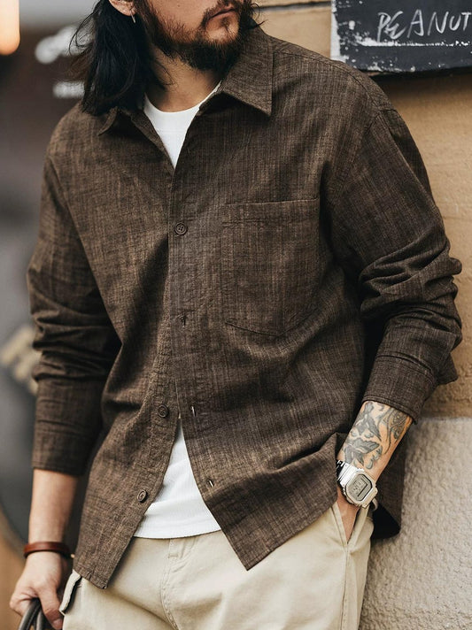 カジュアルバンブーコットンシャツ