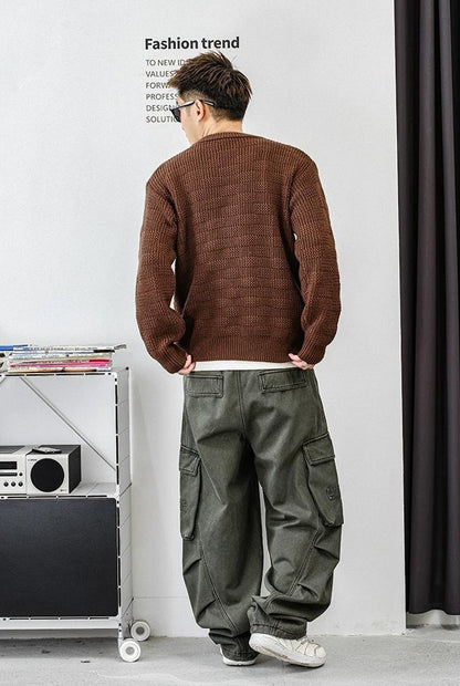 Heavyweight Twist Floral Pullover