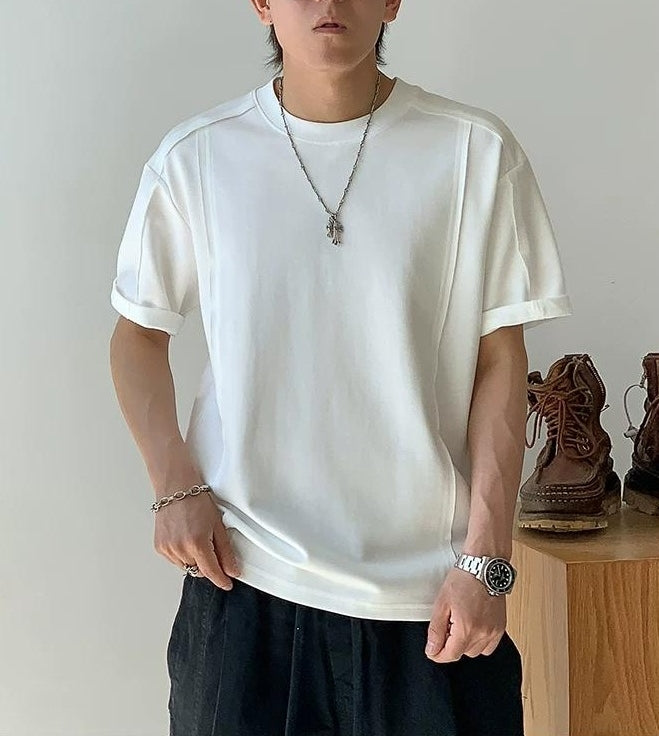 カジュアルソリッドカラーＴシャツ