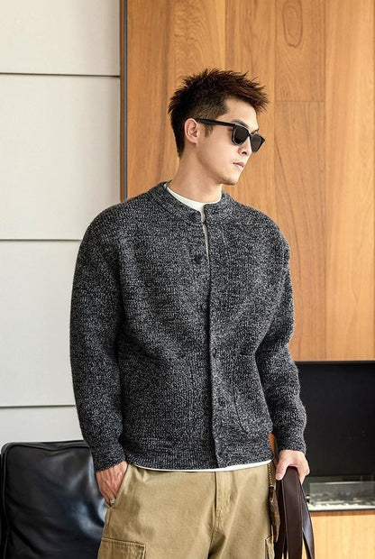 Black knit cardigan jacket