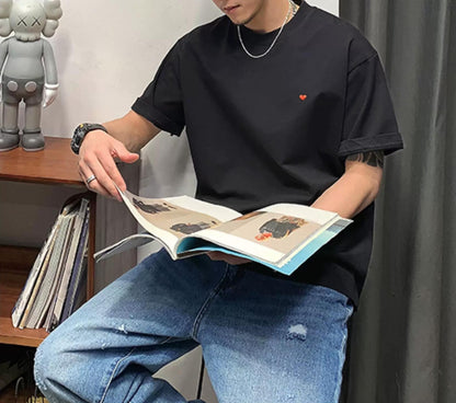 ソリッドカラー刺繍Ｔシャツ
