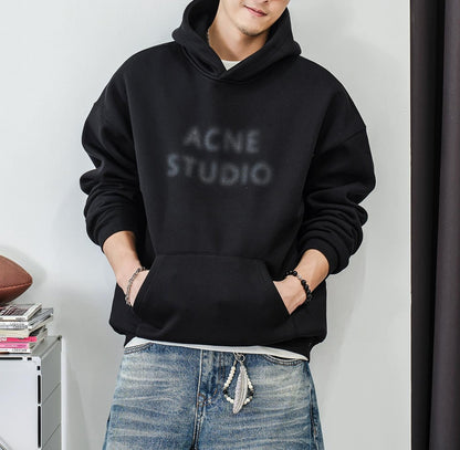 Fleece hooded jacket