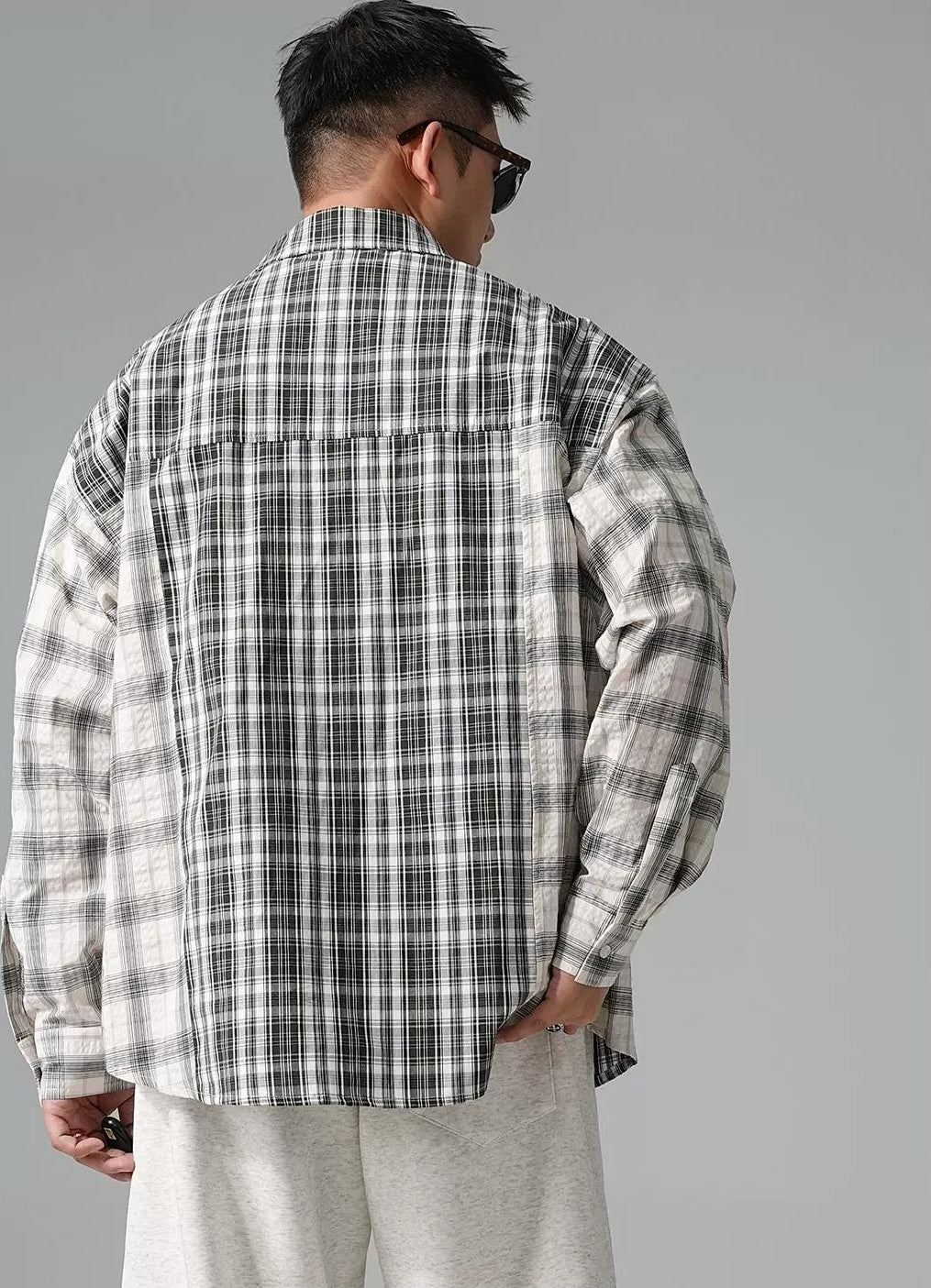 レトロ チェック柄シャツジャケット