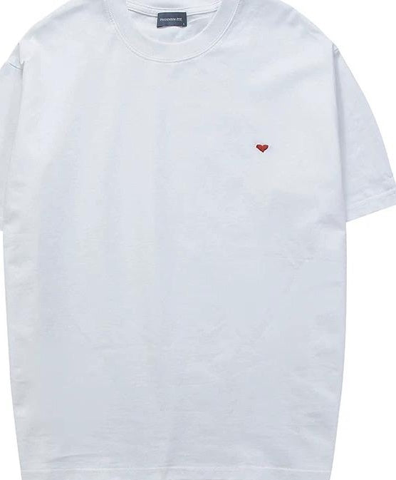 ソリッドカラー刺繍Ｔシャツ