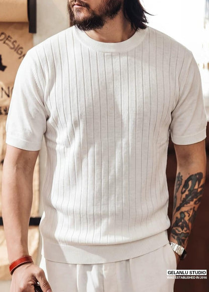 ヴィンテージ ストライプ ニットＴシャツ