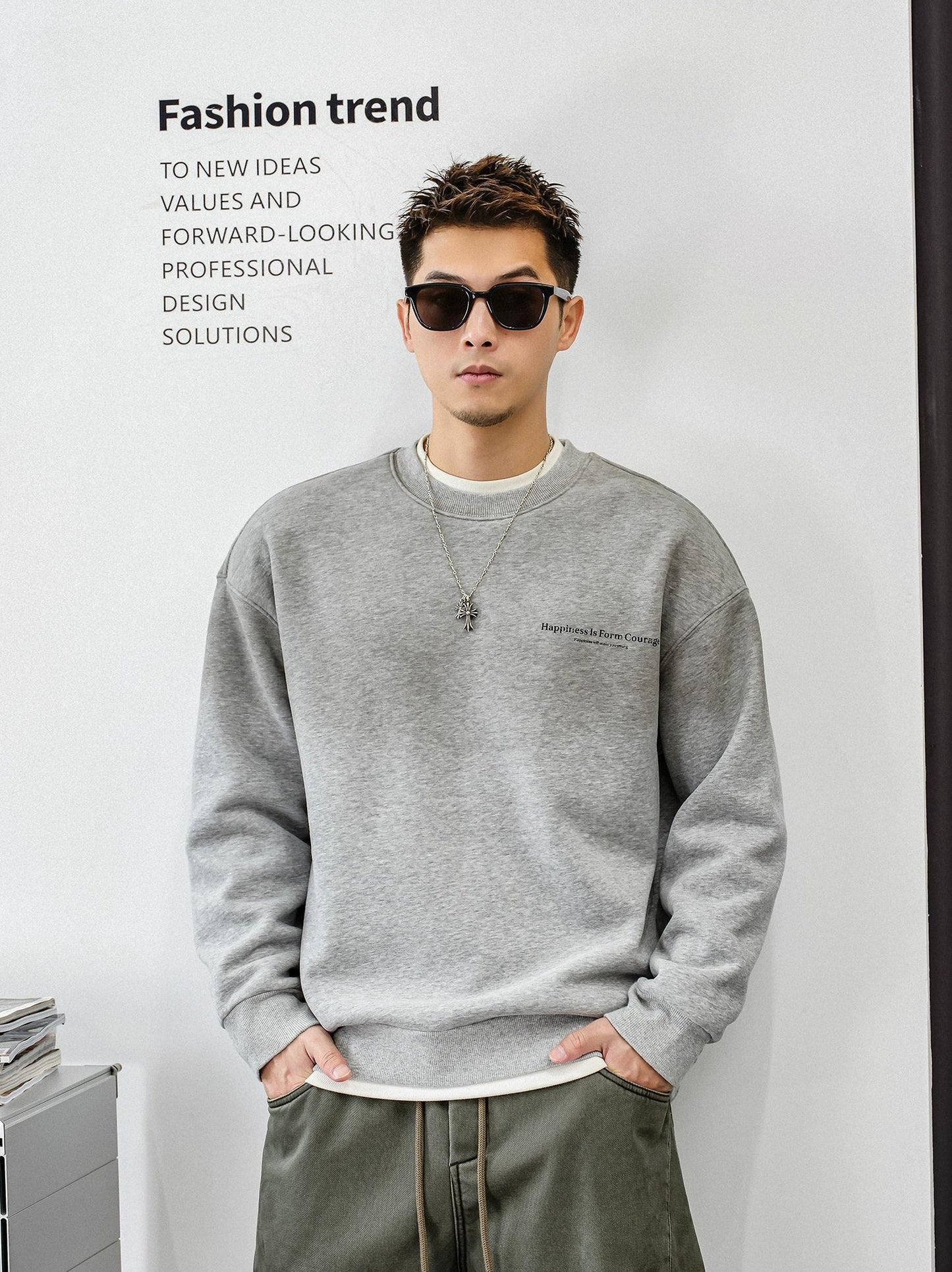 Fleece-lined casual shirt