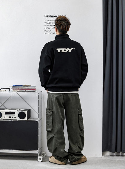 ZIPブラックフーディ