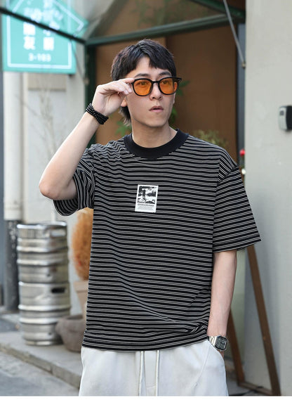 Striped Patchwork T-Shirt
