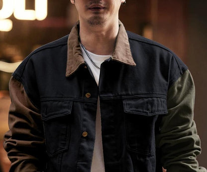 レトロカラー・ブロックジャケット