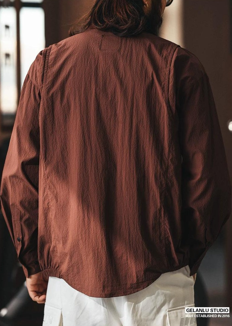 モアレシルクシャツジャケット