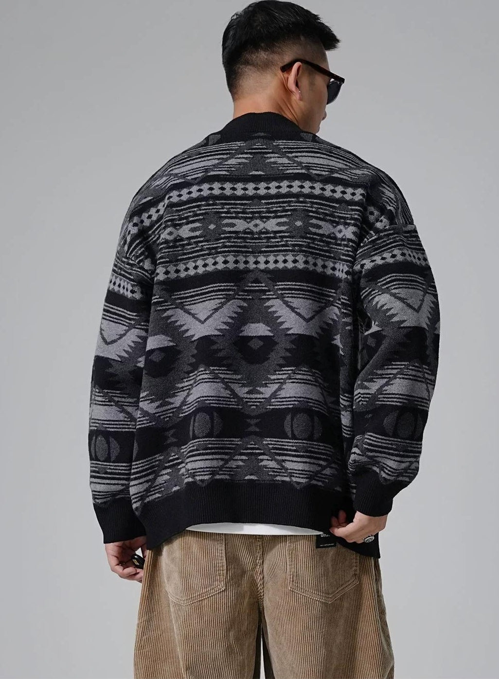Heavyweight knit cardigan