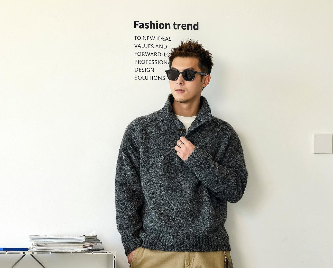 心地よいウールブレンドジャンパー