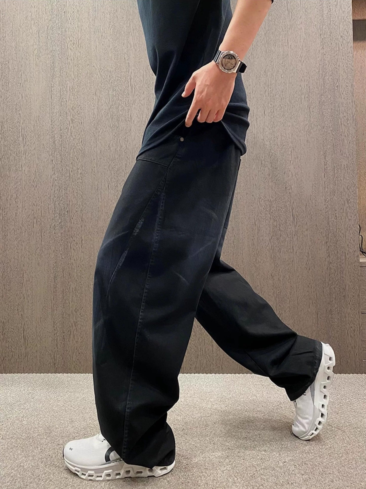 Retro Tie-Dye Wide-Leg Pants