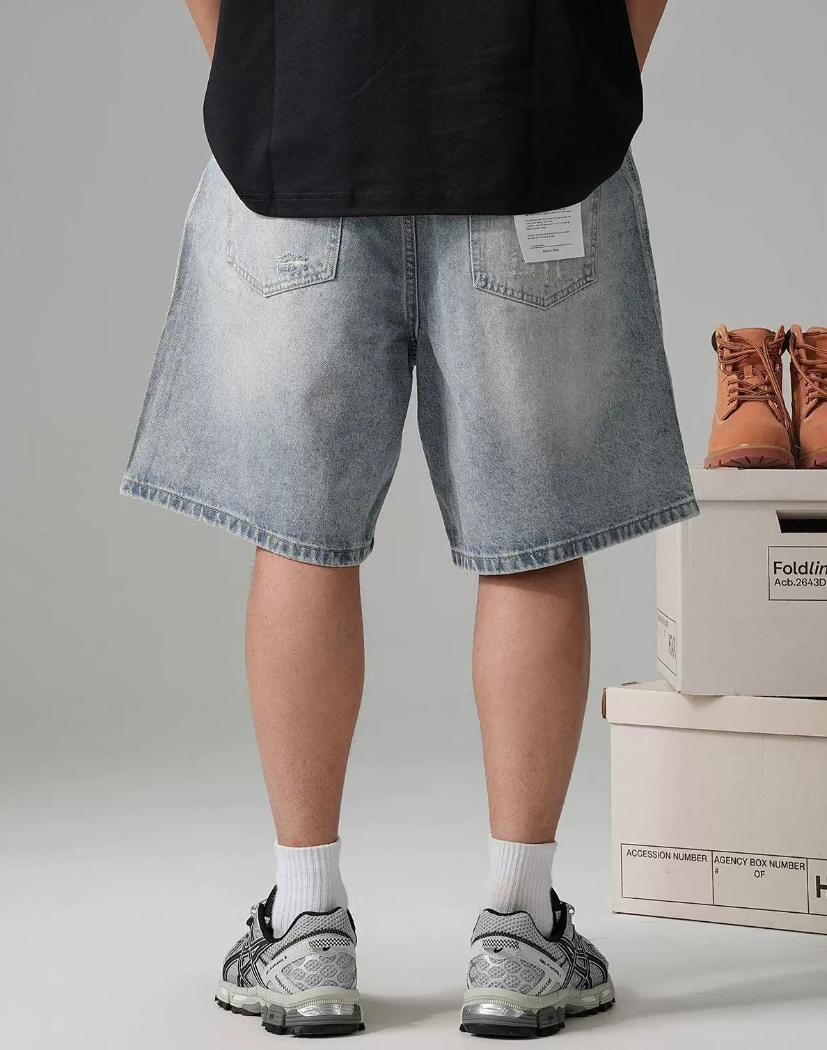 レトロデニムショートパンツ