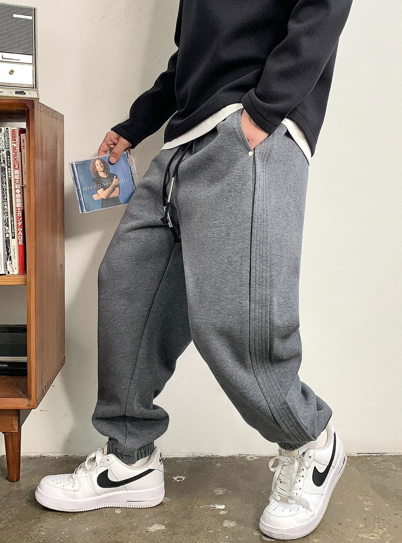 コージーサイドストライプパンツ