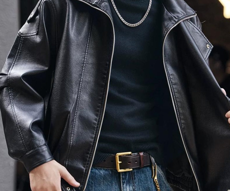 Retro Biker PU Leather Jacket