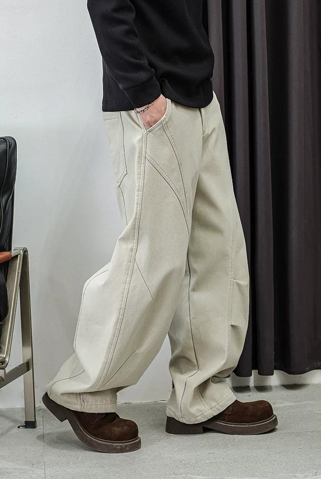 カジュアルストレートパンツ　フォーオータム