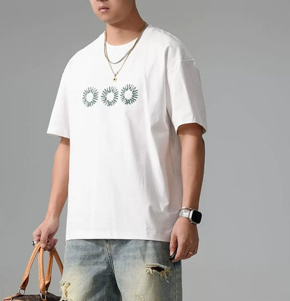 スタイリッシュ刺繍ジムTシャツ