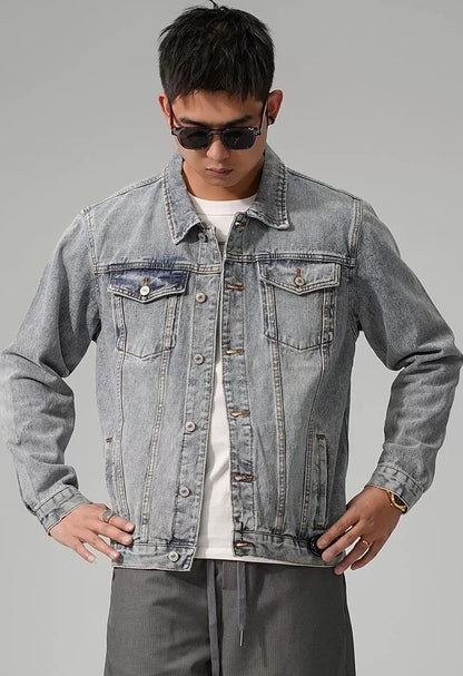 カジュアル レトロ デニムジャケット