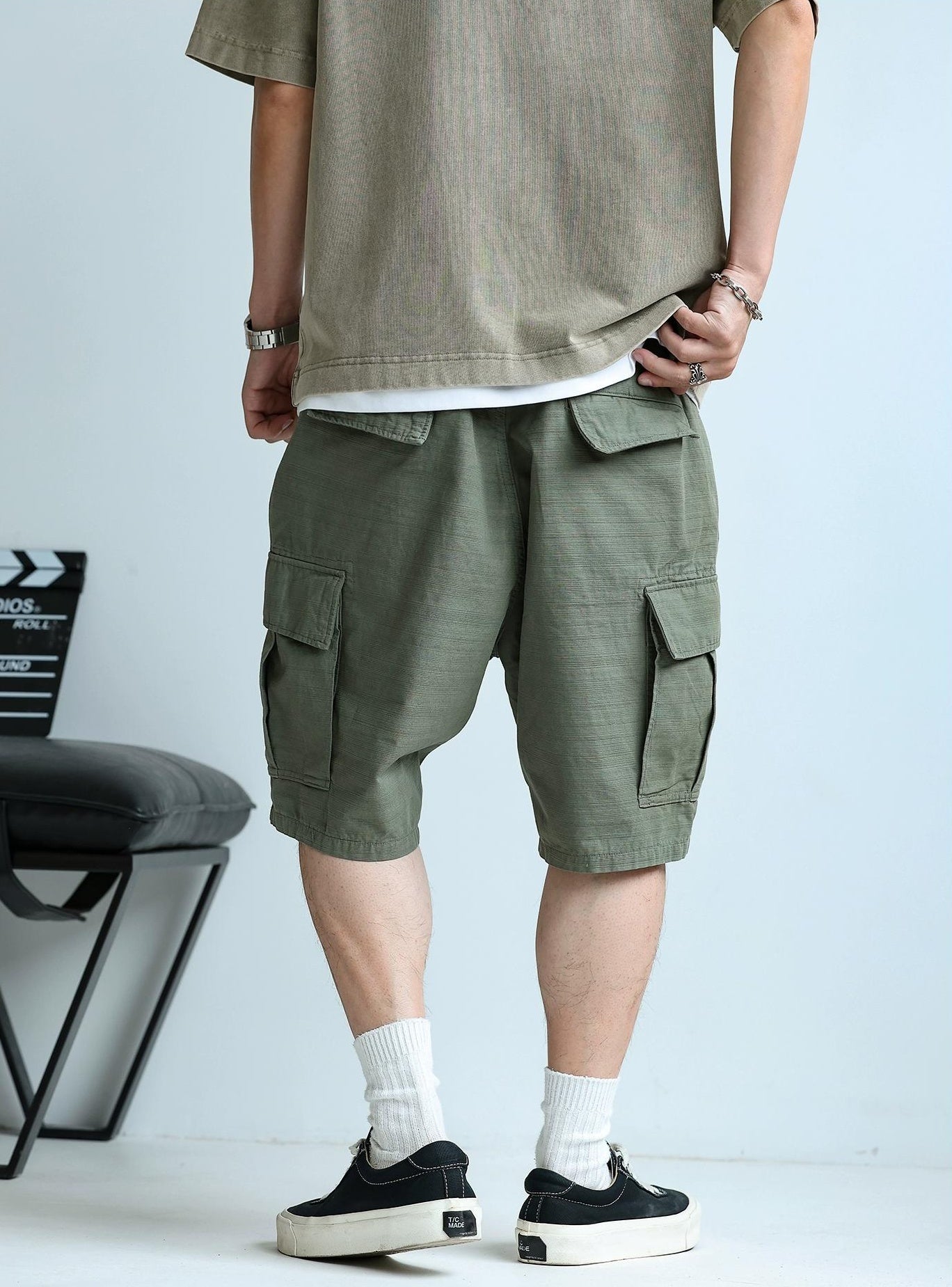 Multi-Pocket Casual Shorts