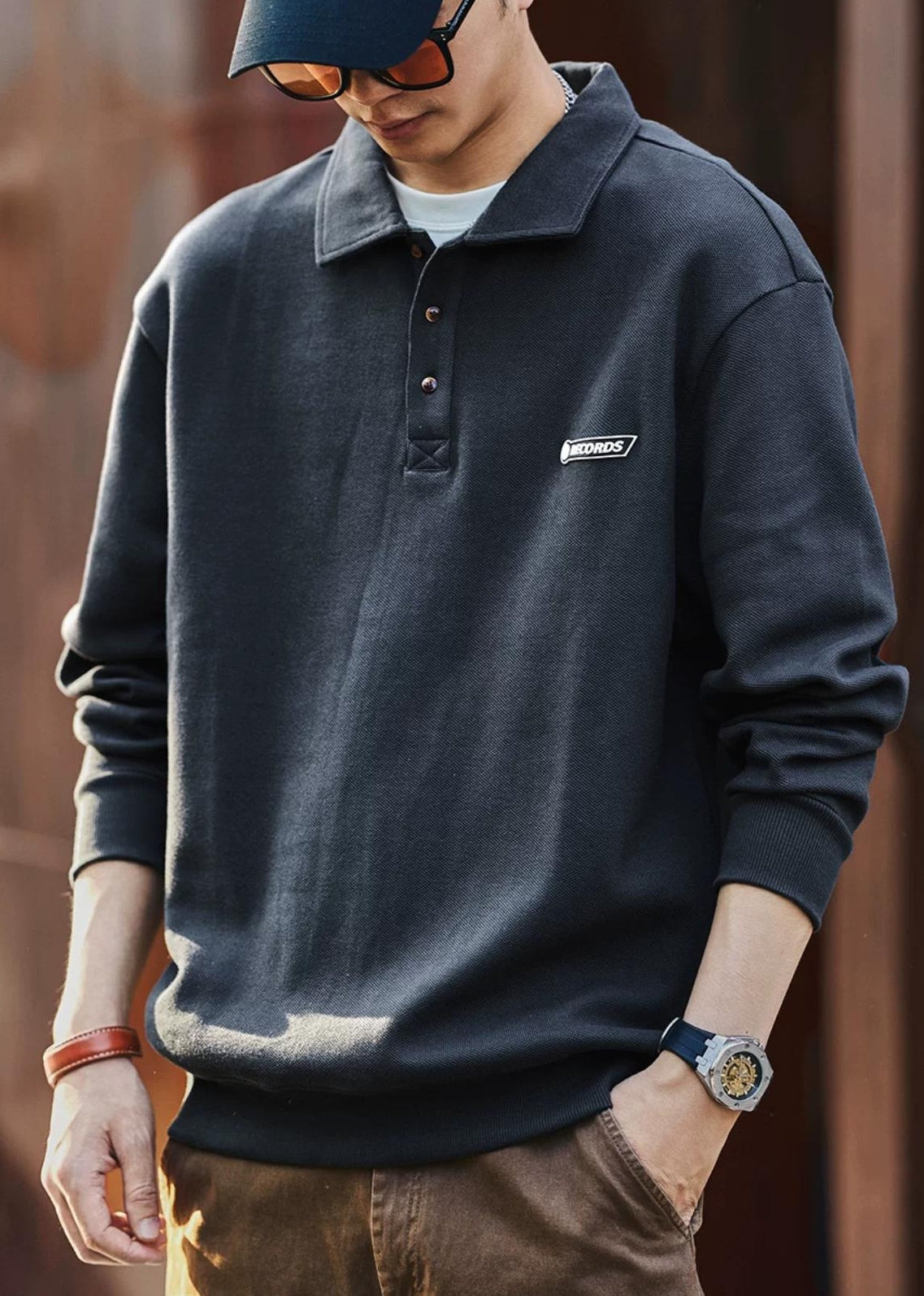 ヘビーウェイトロングスリーブポロ