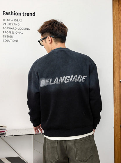 グラフィックプリントストリートセーター